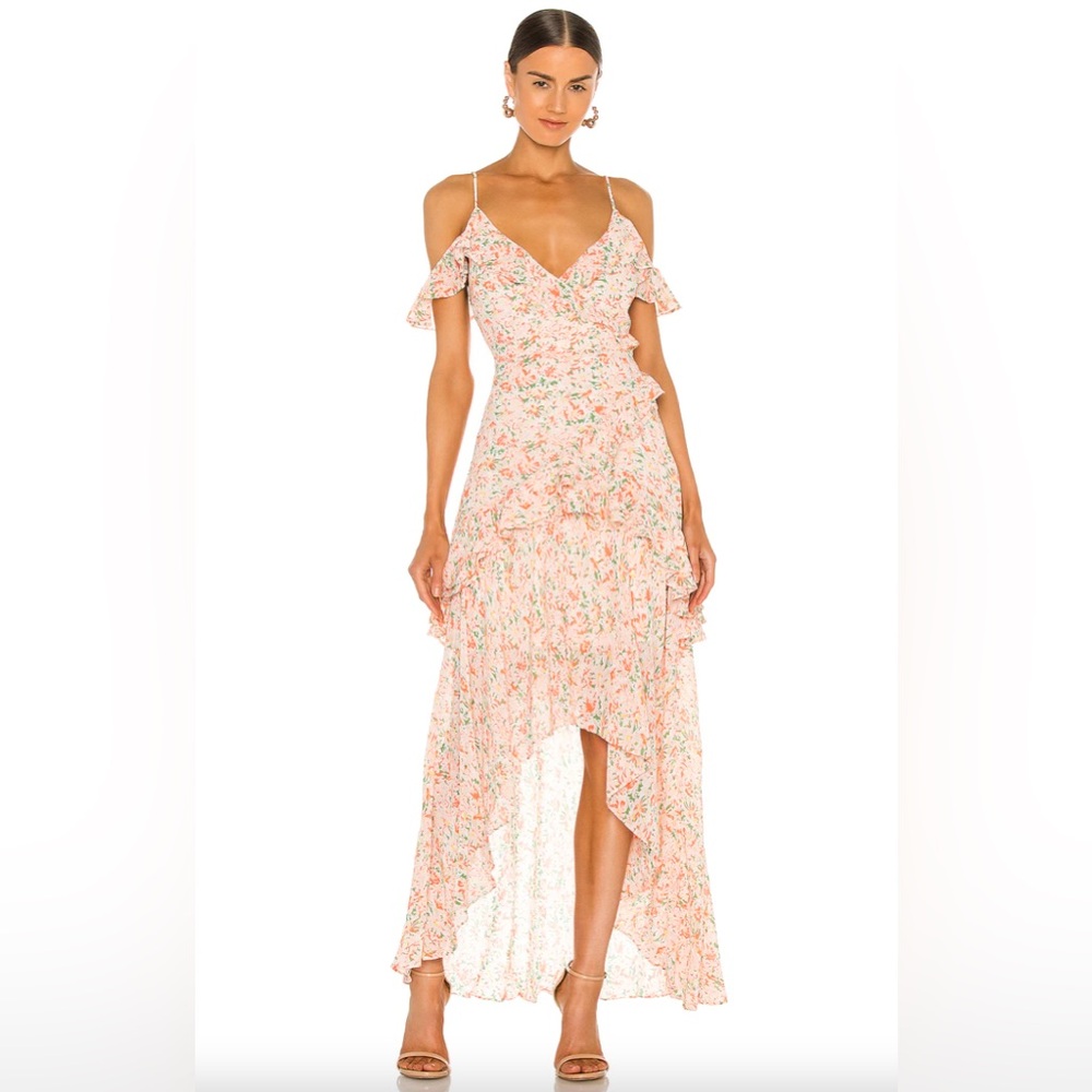 ASTR the Label Pemberly Dress – XS Peach Orange Floral